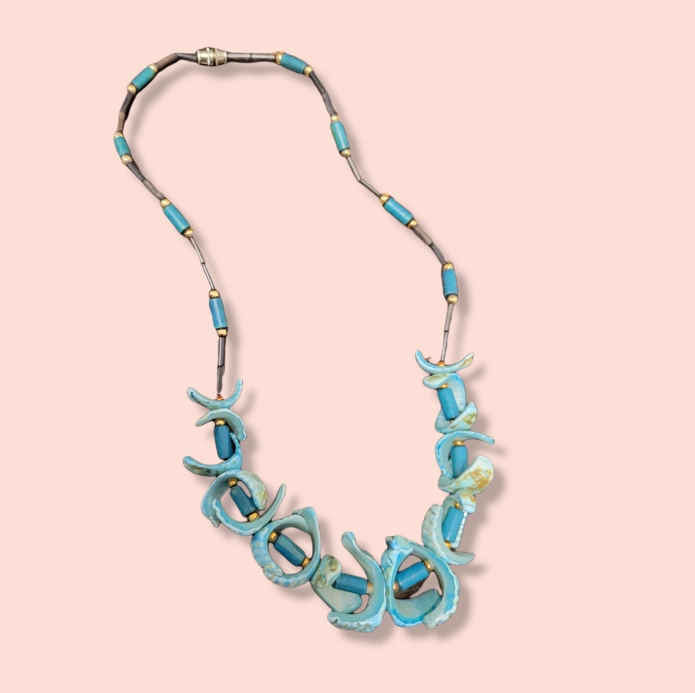 Vintage Turquoise Chip Necklace